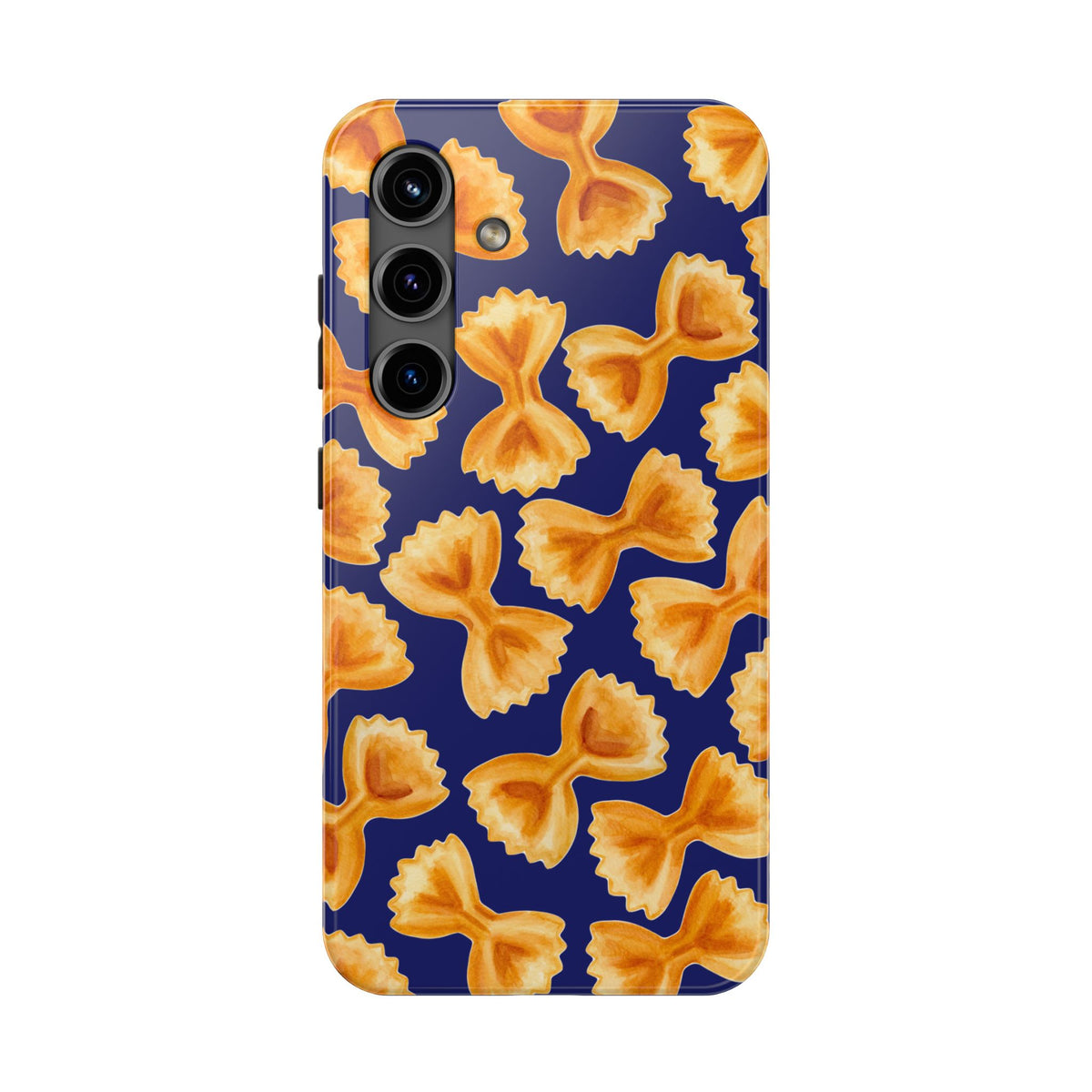 Copy of Copy of Tossed Farfalle Pasta Watercolor Illustrated Tough Phone Case | Various Models Samsung Galaxy S24