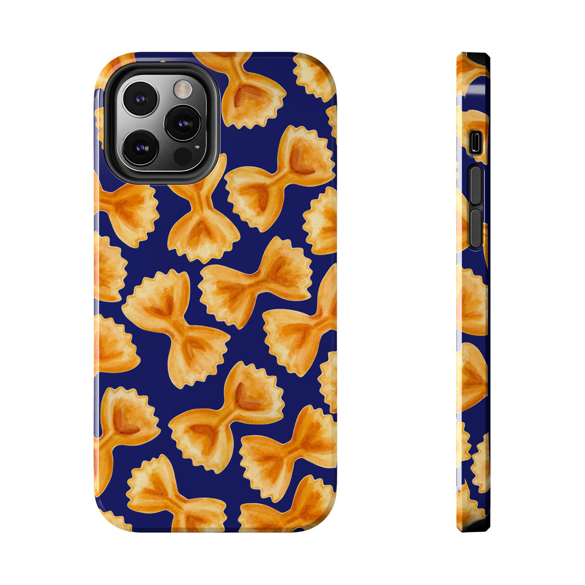 Copy of Copy of Tossed Farfalle Pasta Watercolor Illustrated Tough Phone Case | Various Models iPhone 12 Pro