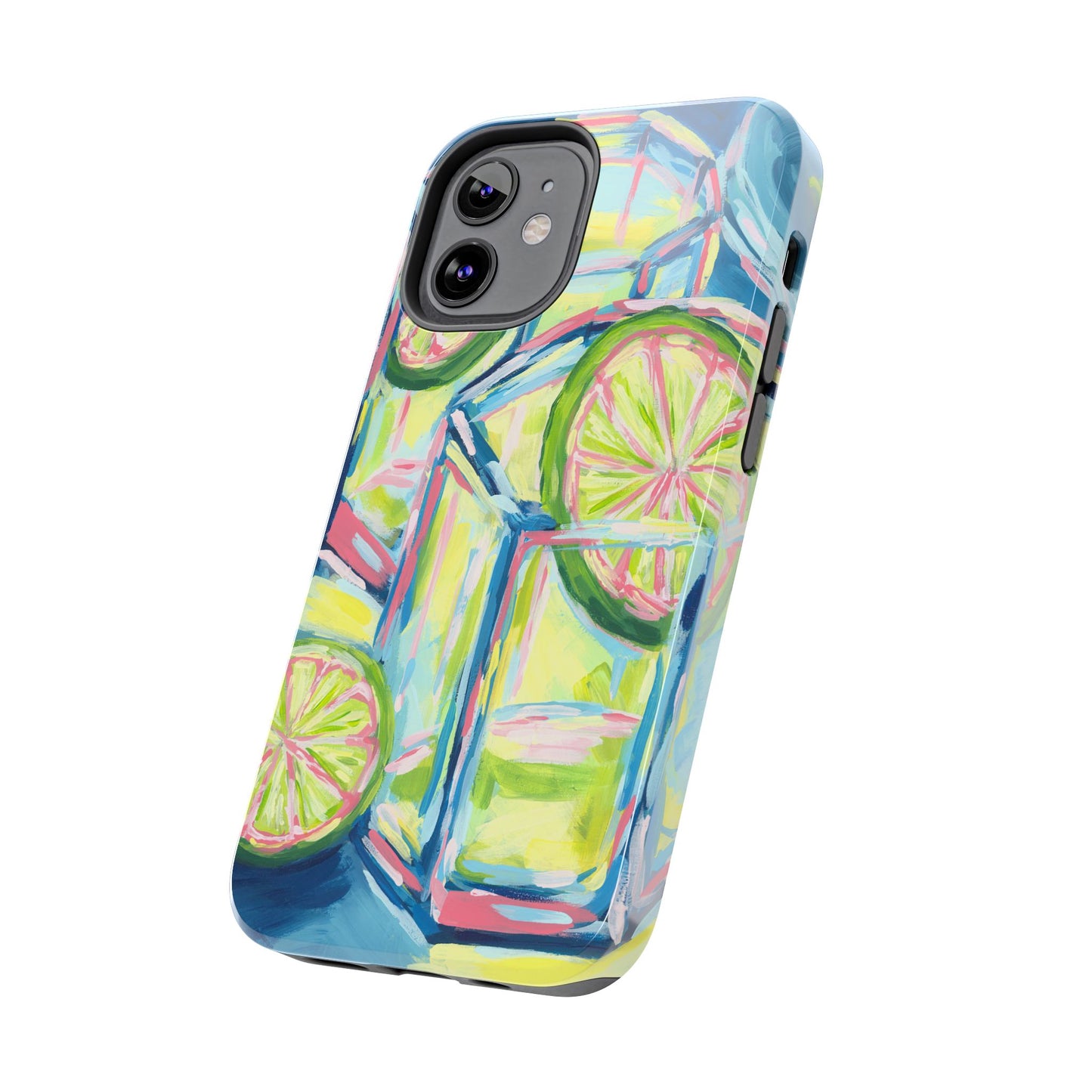 Pink Lime Green Yellow Margaritas Acrylic Tough Phone Case | Various Models Available