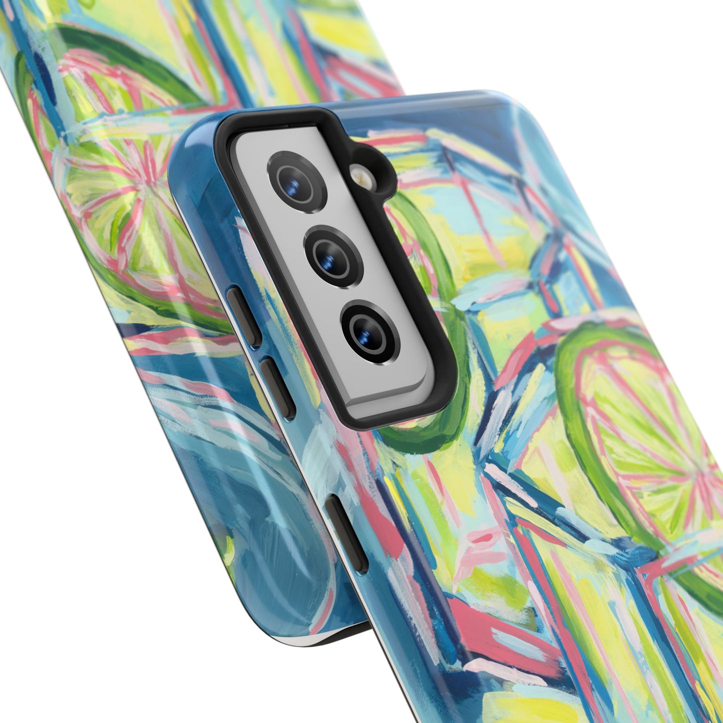Pink Lime Green Yellow Margaritas Acrylic Tough Phone Case | Various Models Available