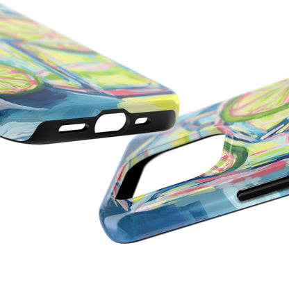 Pink Lime Green Yellow Margaritas Acrylic Tough Phone Case | Various Models Available