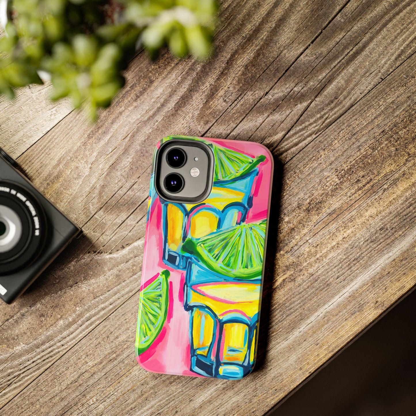 Pink Tequila Shot & Limes Acrylic Tough Phone Case | Various Models Available