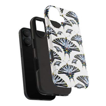 Light Blue Swallowtail Butterflies Watercolor Illustrated Pale Blue Tough Phone Case | Various Models