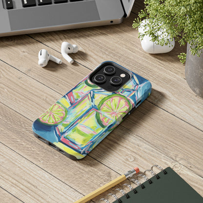 Pink Lime Green Yellow Margaritas Acrylic Tough Phone Case | Various Models Available
