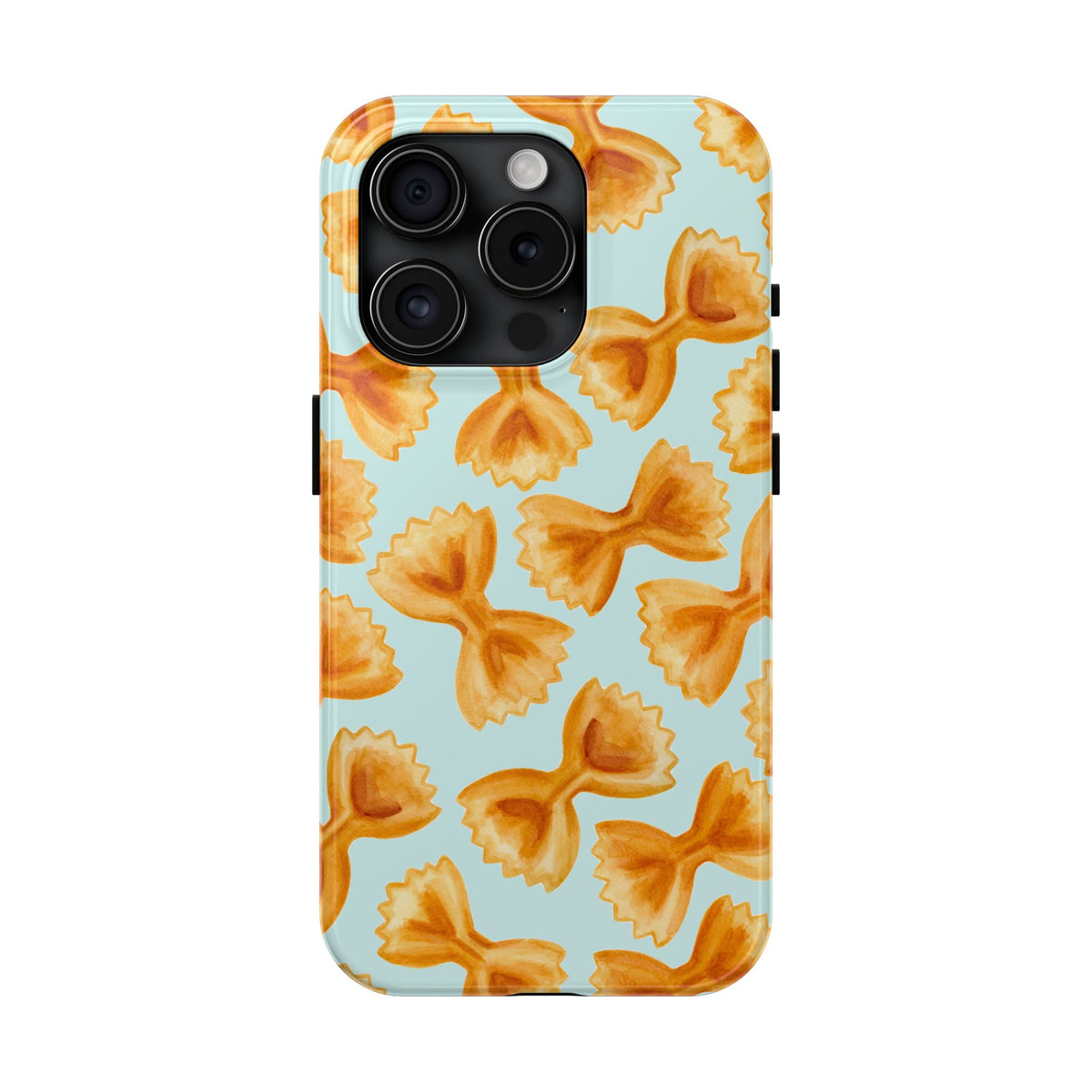 Copy of Copy of Copy of Copy of Tossed Farfalle Pasta Watercolor Illustrated Tough Phone Case | Various Models iPhone 15 Pro