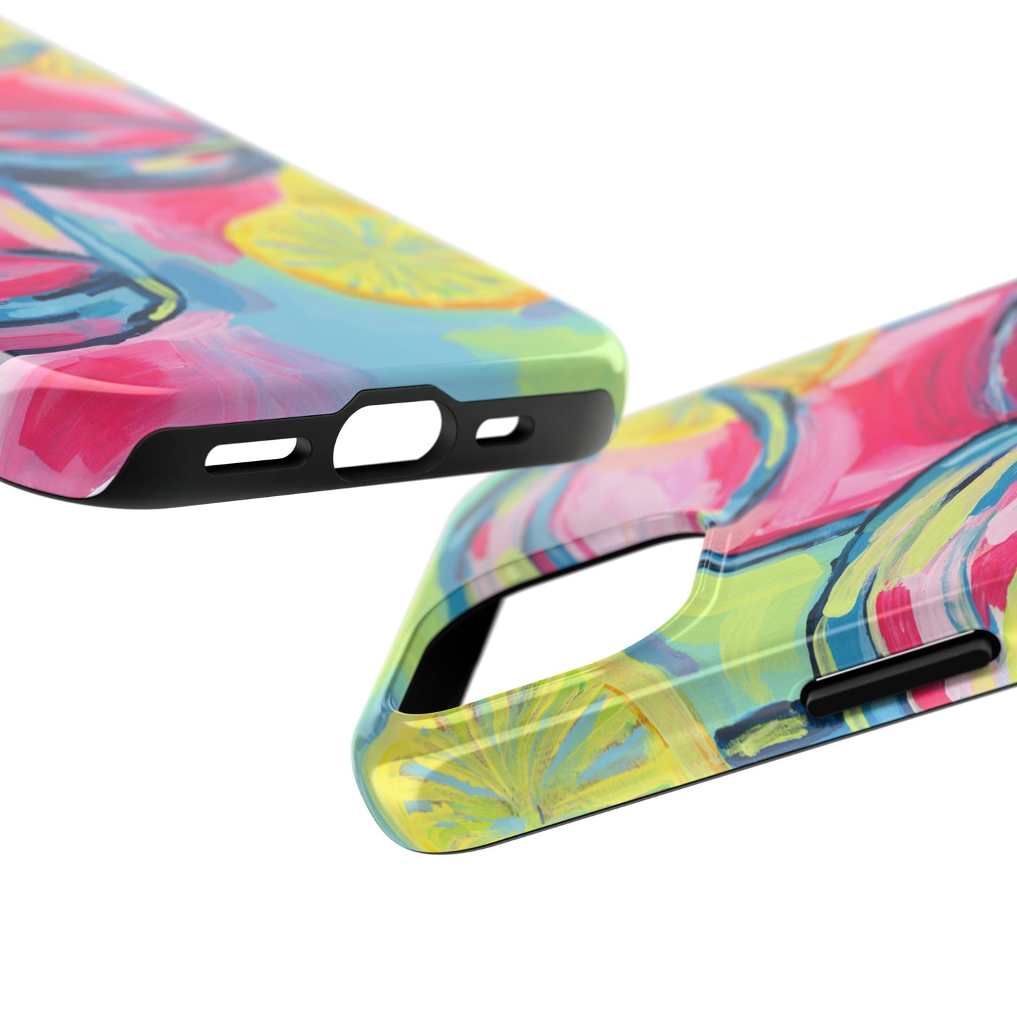 Pink Lemonade Abstract Acrylic Cocktails Tough Phone Case | Various Models Available
