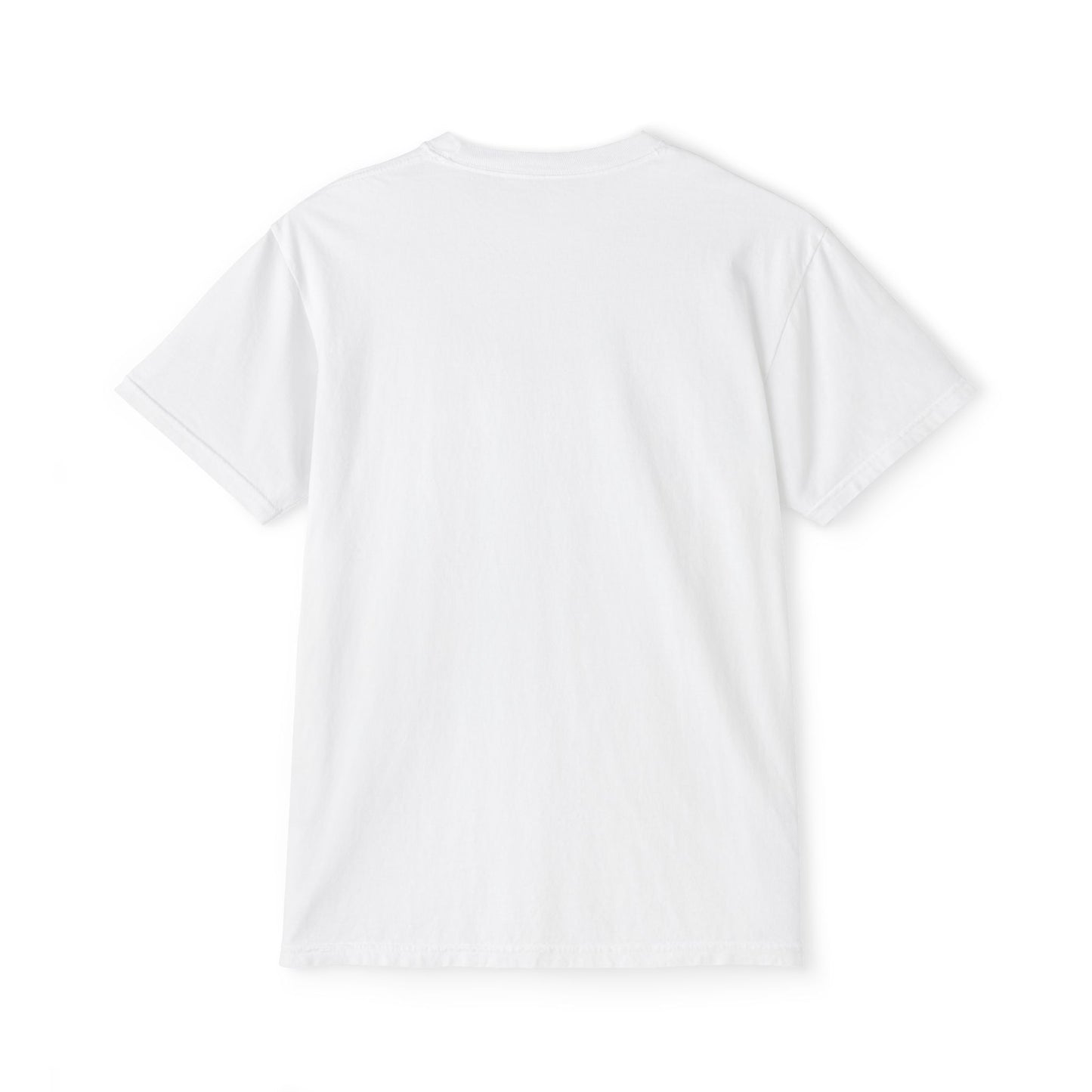 Red White & Blue Heart Shaped Glasses Printed Unisex Garment-Dyed Pocket T-Shirt
