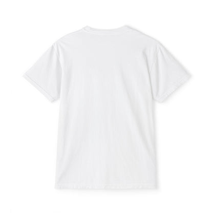 Red White & Blue Heart Shaped Glasses Printed Unisex Garment-Dyed Pocket T-Shirt