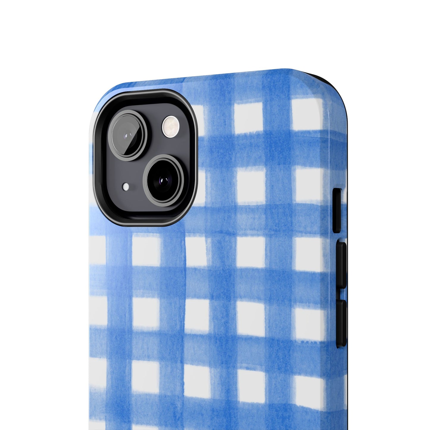 Blue Gingham Watercolor Preppy Tough Phone Case | Various models