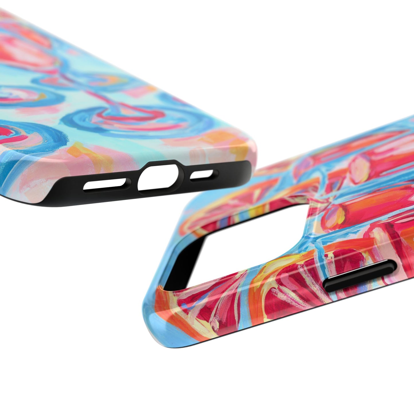 Pink Blood Orange Mimosas Blue Champagne Flute Acrylic Tough Phone Case | Various Models Available