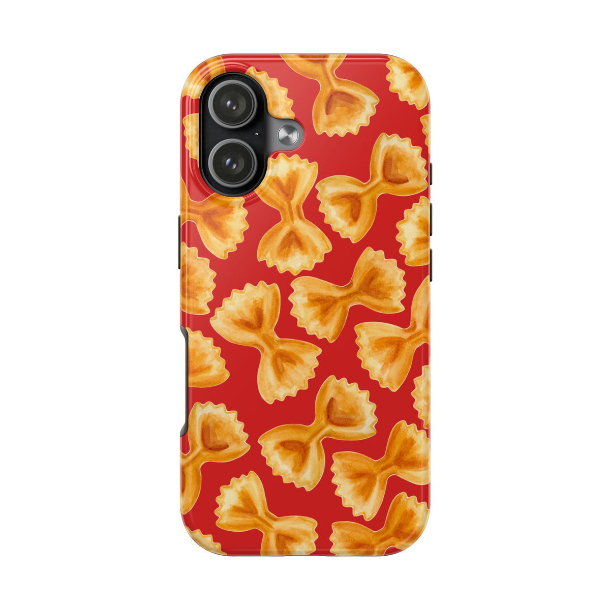 Copy of Tossed Farfalle Pasta Watercolor Illustrated Tough Phone Case | Various Models iPhone 17