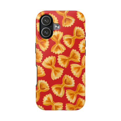 Copy of Tossed Farfalle Pasta Watercolor Illustrated Tough Phone Case | Various Models iPhone 17