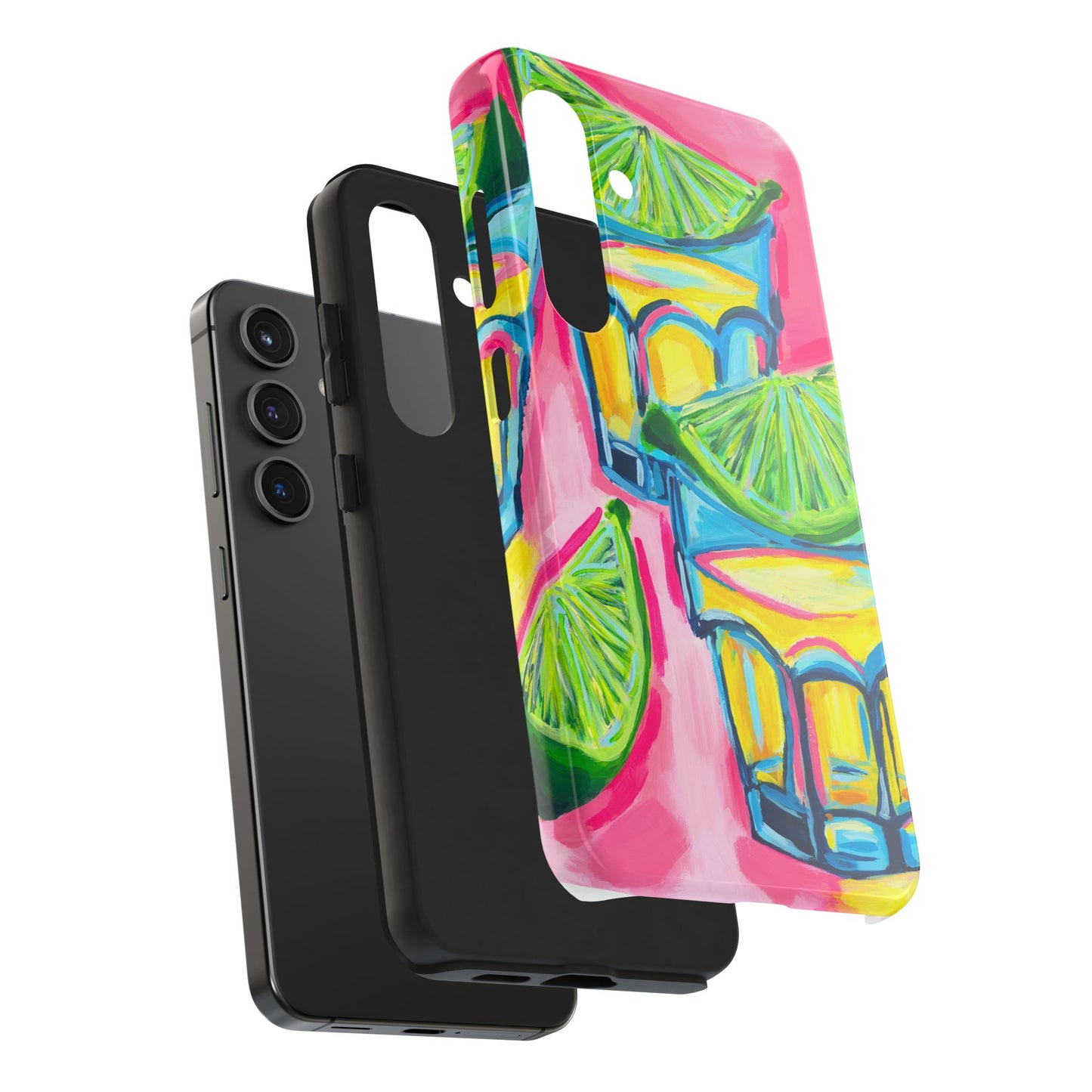 Pink Tequila Shot & Limes Acrylic Tough Phone Case | Various Models Available