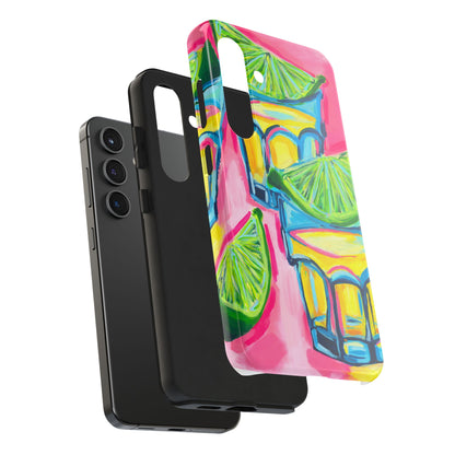Pink Tequila Shot & Limes Acrylic Tough Phone Case | Various Models Available