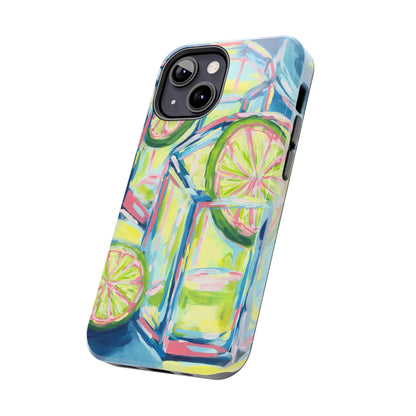 Pink Lime Green Yellow Margaritas Acrylic Tough Phone Case | Various Models Available