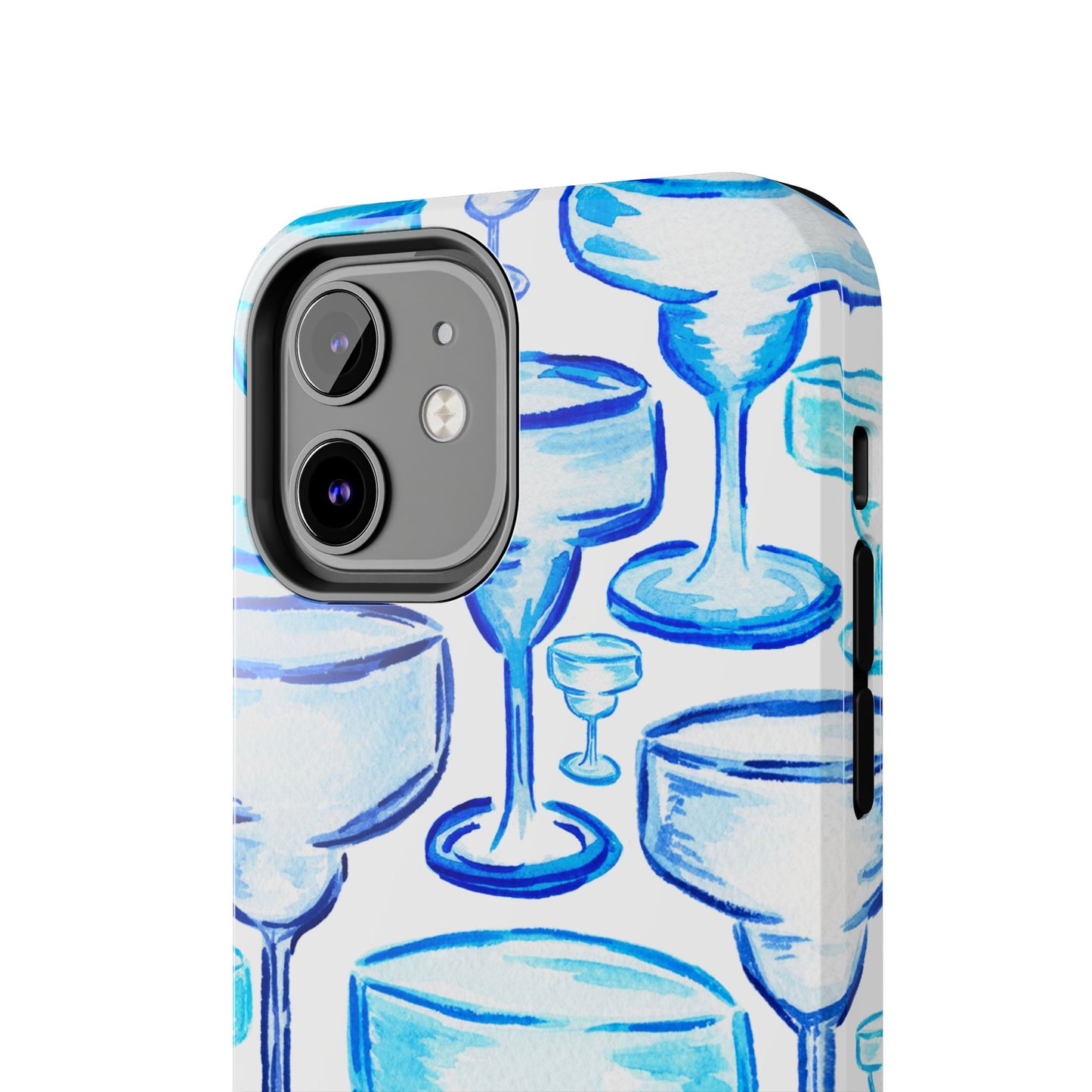Coastal Shades of Blue Watercolor Margaritas Tough Phone Case | Various Models Available