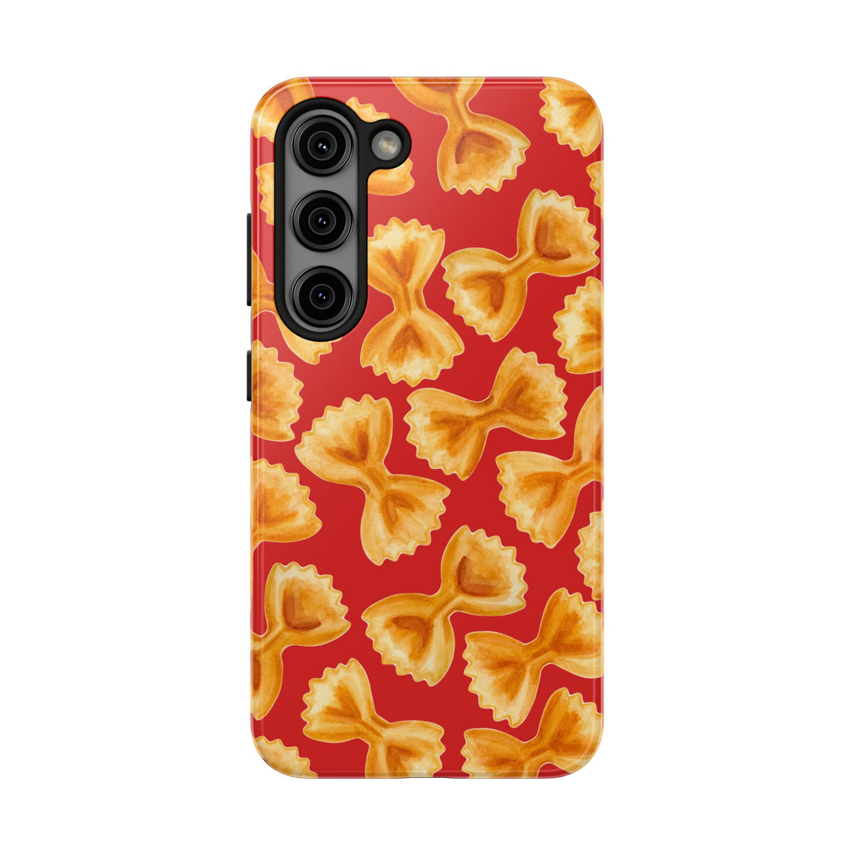 Copy of Tossed Farfalle Pasta Watercolor Illustrated Tough Phone Case | Various Models Samsung Galaxy S23