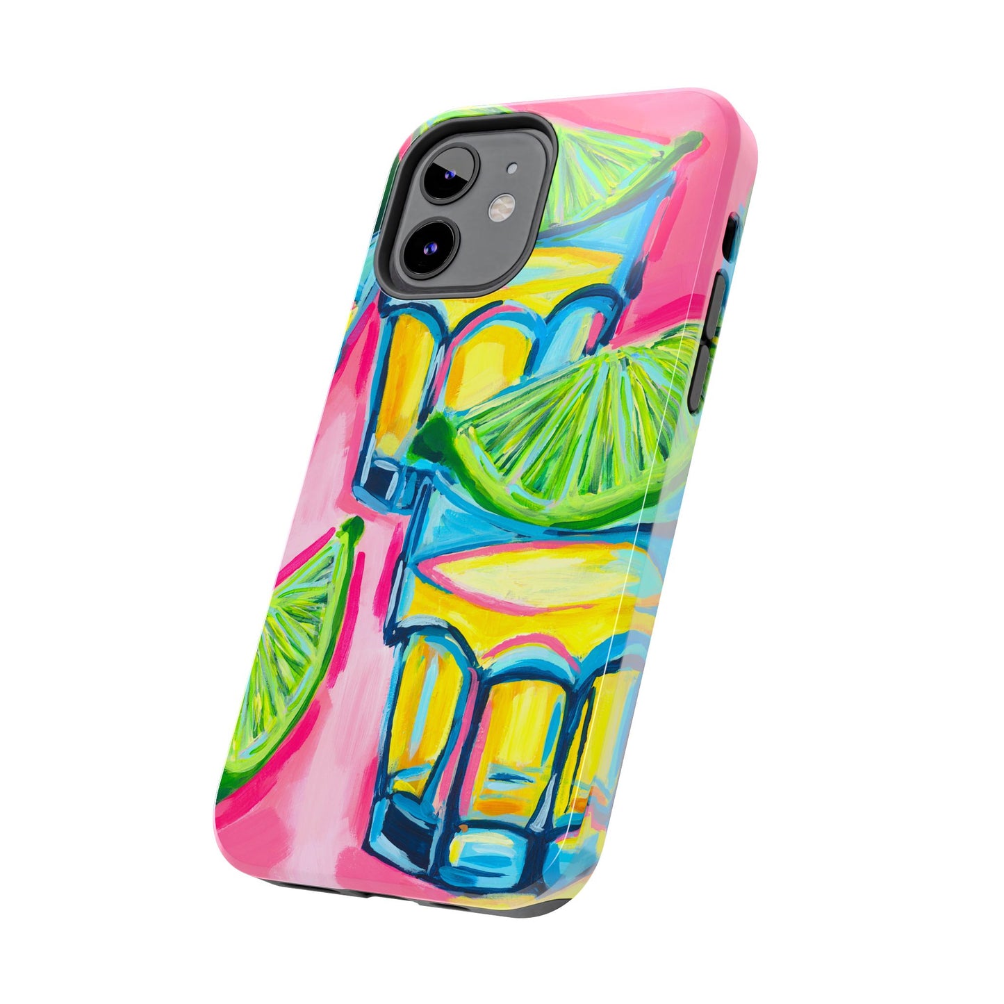 Pink Tequila Shot & Limes Acrylic Tough Phone Case | Various Models Available