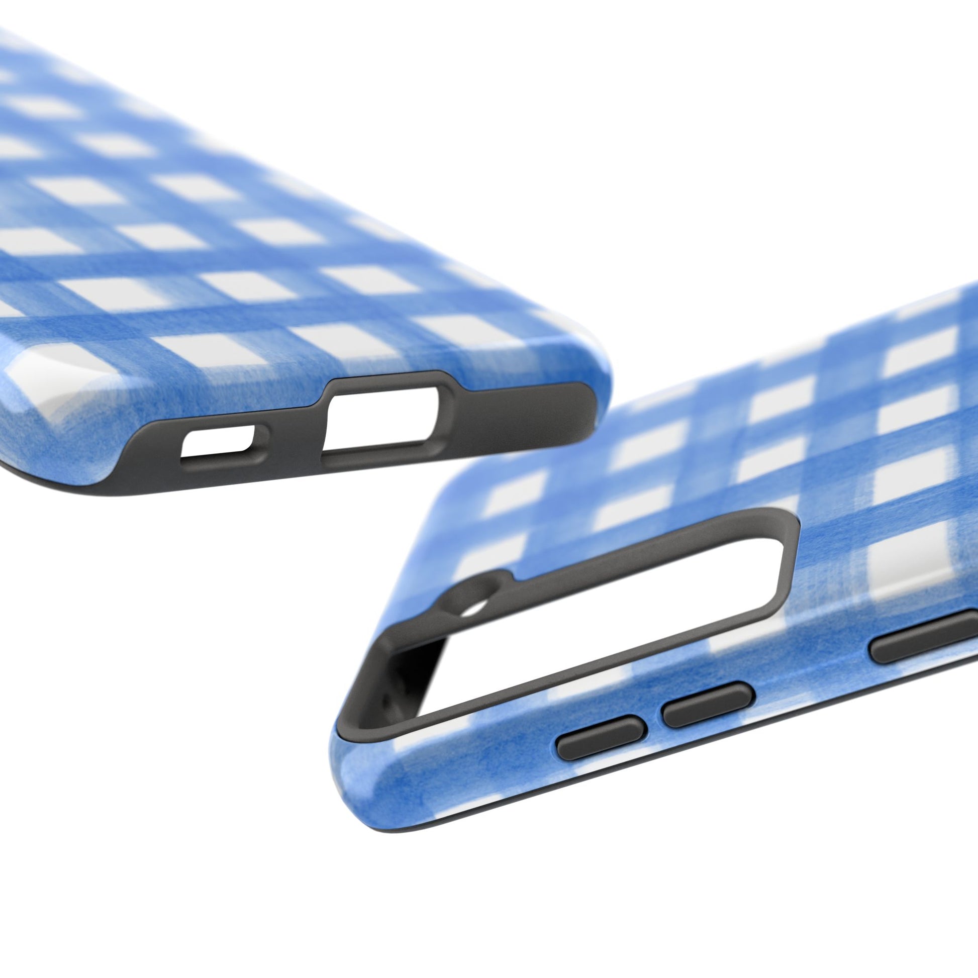 Blue Gingham Watercolor Preppy Tough Phone Case | Various models