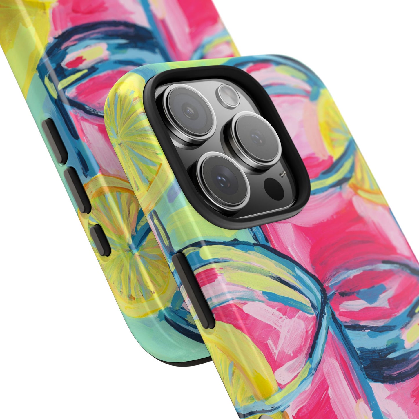 Pink Lemonade Abstract Acrylic Cocktails Tough Phone Case | Various Models Available