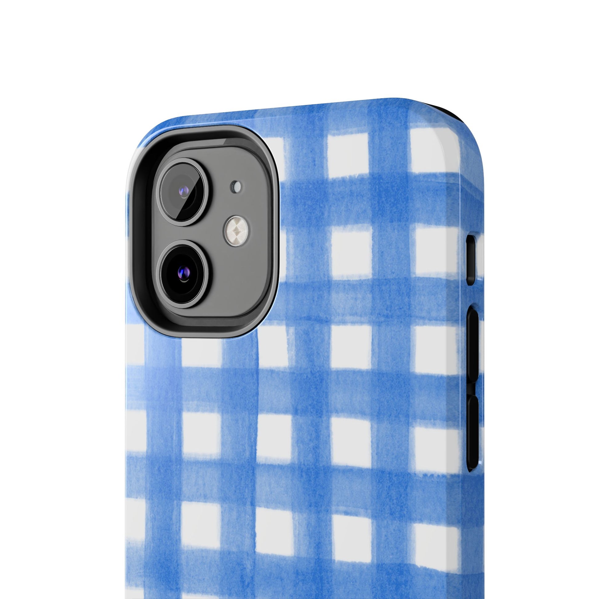 Blue Gingham Watercolor Preppy Tough Phone Case | Various models