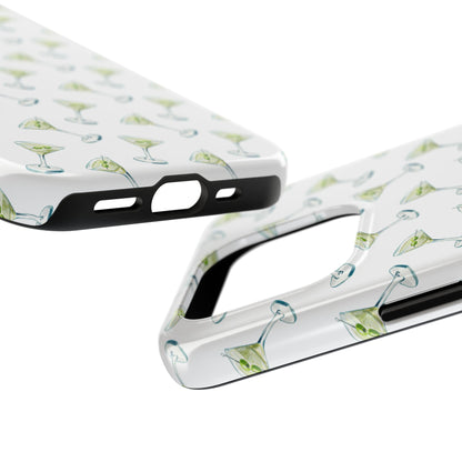 Martini Watercolor Illustrated Tossed Pattern Tough Phone Case | Various Models Available