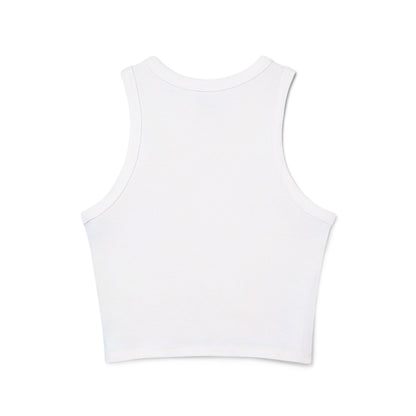 Red White & Blue Heart Shaped Glasses Printed Women's Micro Rib Racer Tank Top