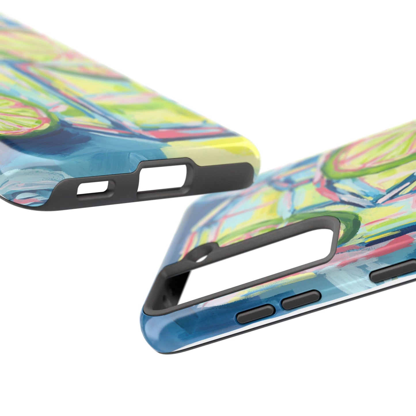 Pink Lime Green Yellow Margaritas Acrylic Tough Phone Case | Various Models Available