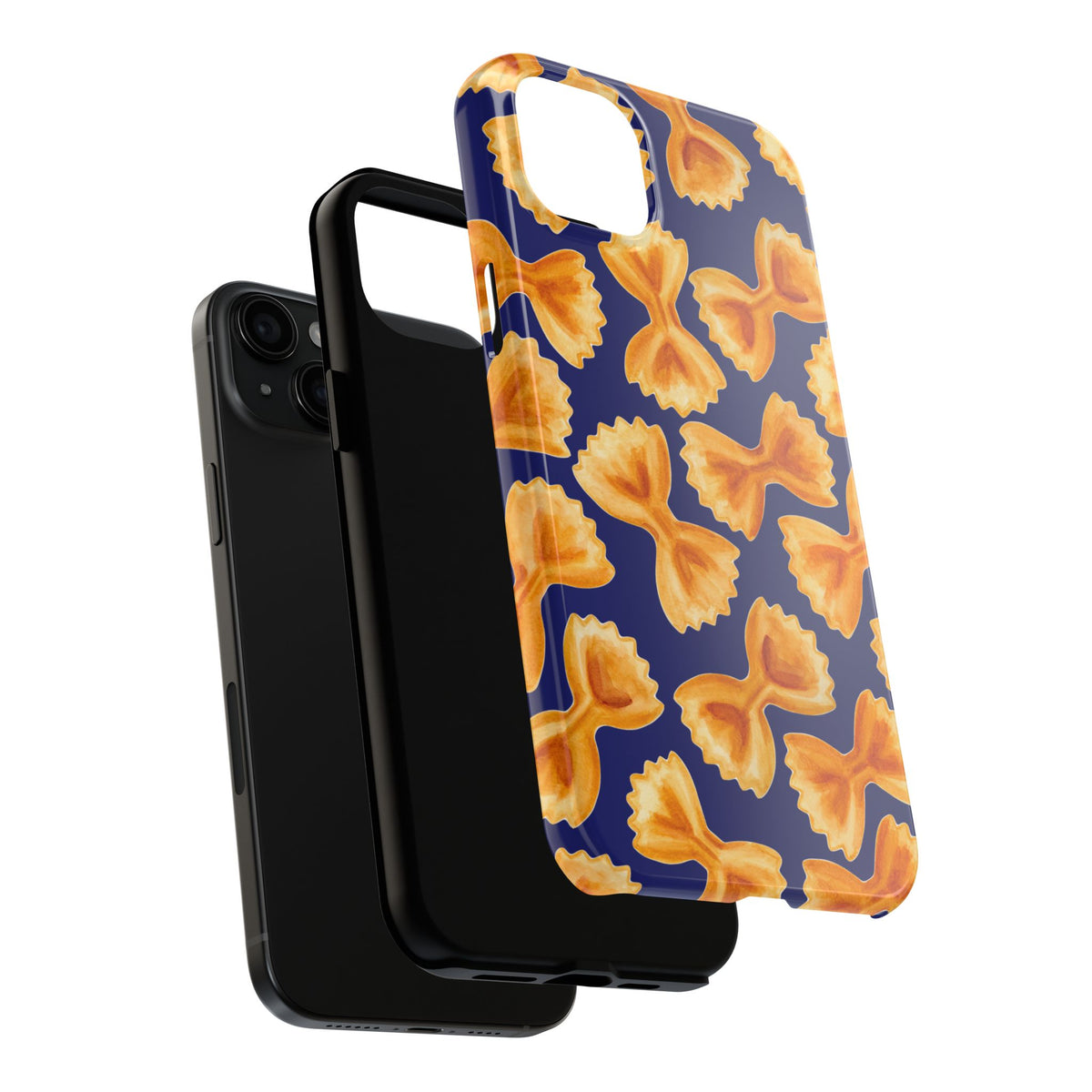 Copy of Copy of Tossed Farfalle Pasta Watercolor Illustrated Tough Phone Case | Various Models