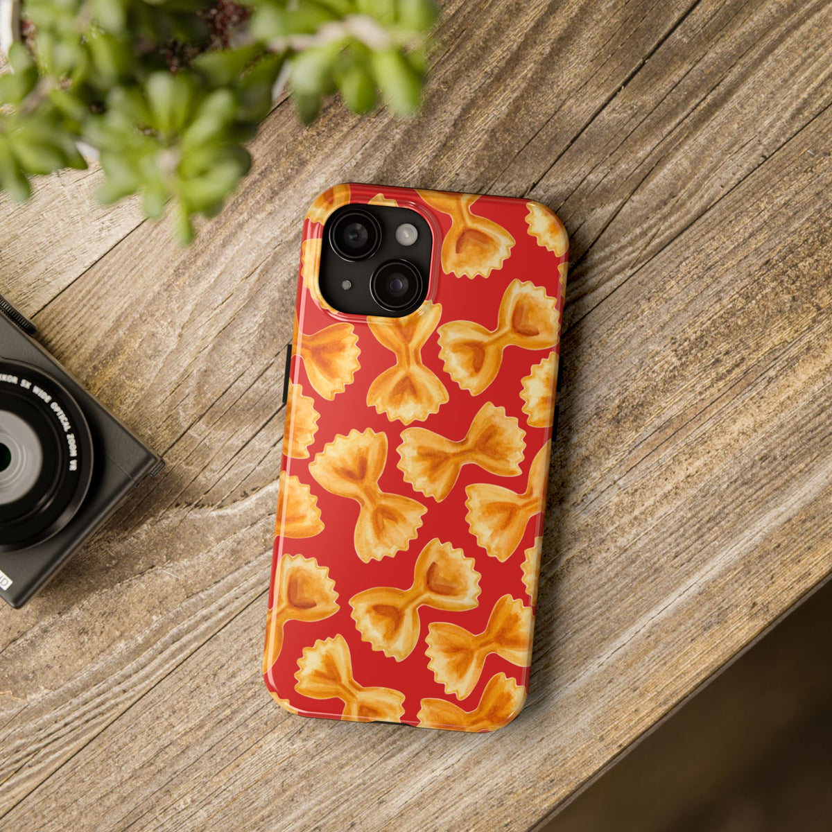 Copy of Tossed Farfalle Pasta Watercolor Illustrated Tough Phone Case | Various Models