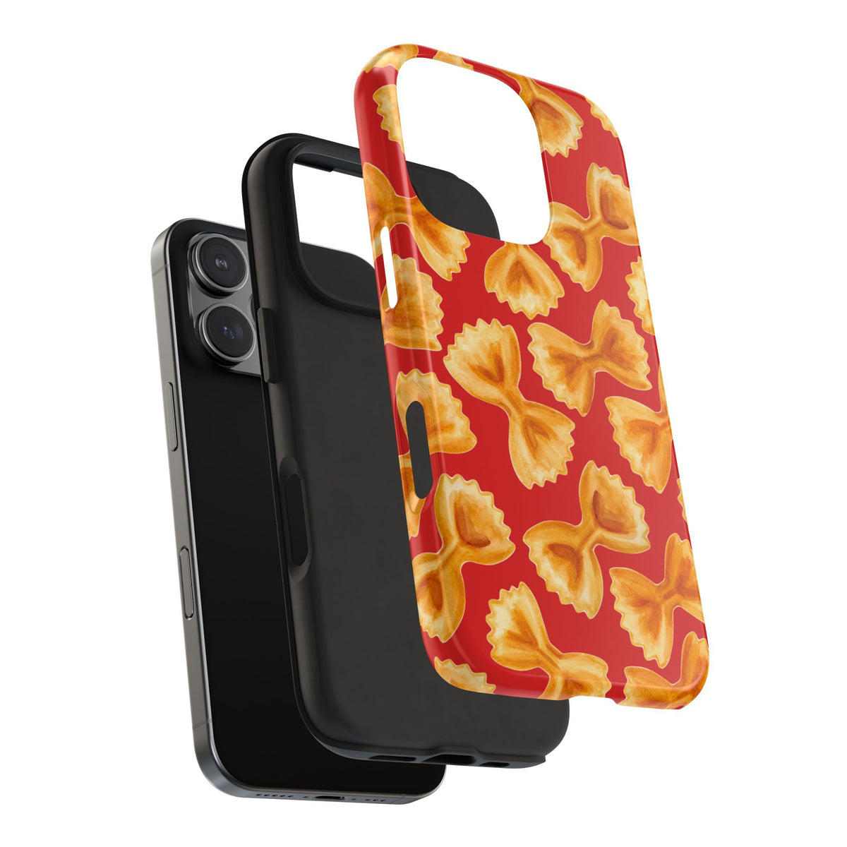 Copy of Tossed Farfalle Pasta Watercolor Illustrated Tough Phone Case | Various Models
