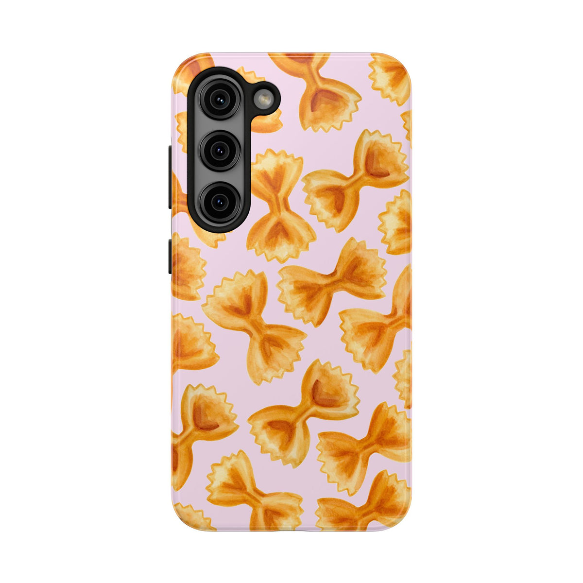 Copy of Copy of Copy of Tossed Farfalle Pasta Watercolor Illustrated Tough Phone Case | Various Models Samsung Galaxy S23