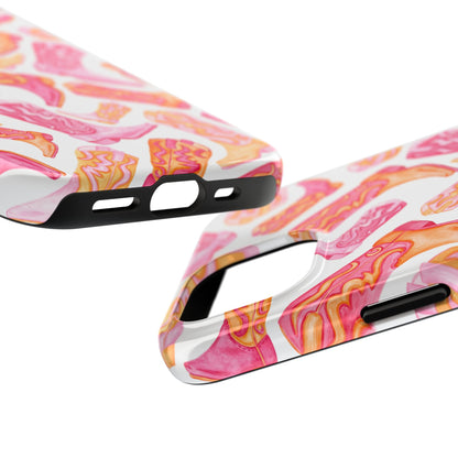 Tossed Hot Pink & Orange Cowboy Boots Tough Phone Cases | Various Models Available