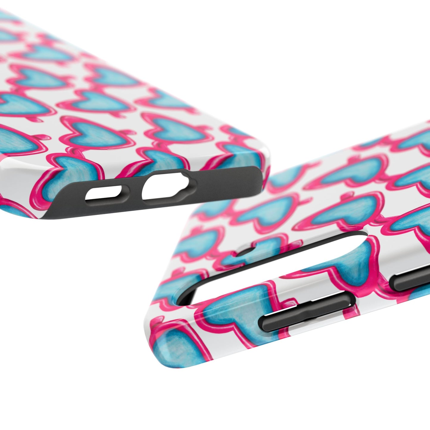 Pink Heart Shaped Sunglasses Watercolor Illustrated Tough Phone Case | Various Models