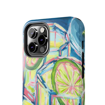 Pink Lime Green Yellow Margaritas Acrylic Tough Phone Case | Various Models Available