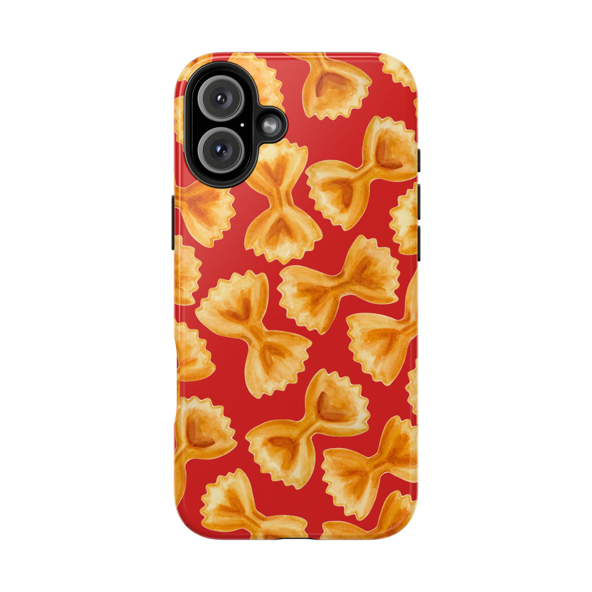Copy of Tossed Farfalle Pasta Watercolor Illustrated Tough Phone Case | Various Models iPhone 16 Plus