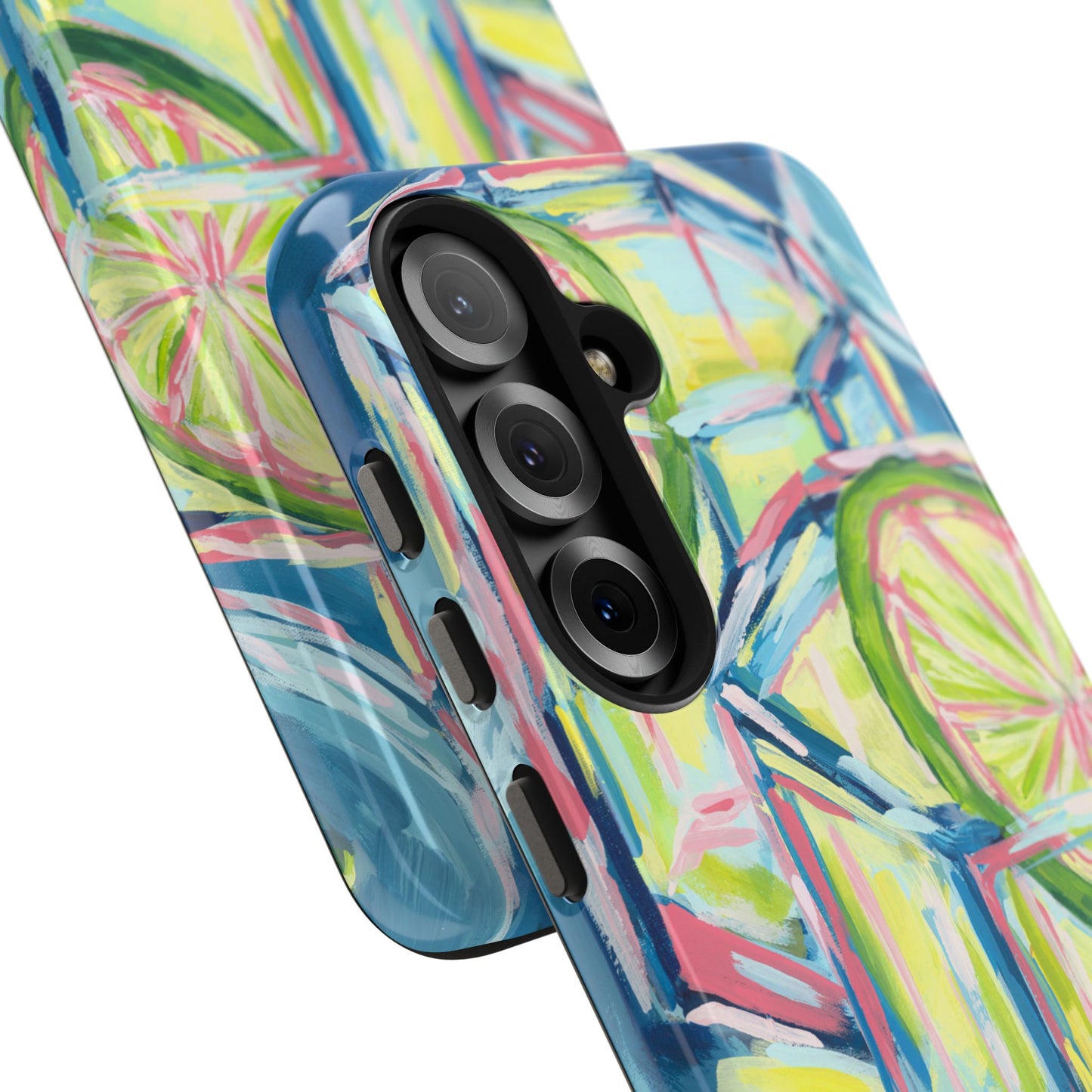 Pink Lime Green Yellow Margaritas Acrylic Tough Phone Case | Various Models Available