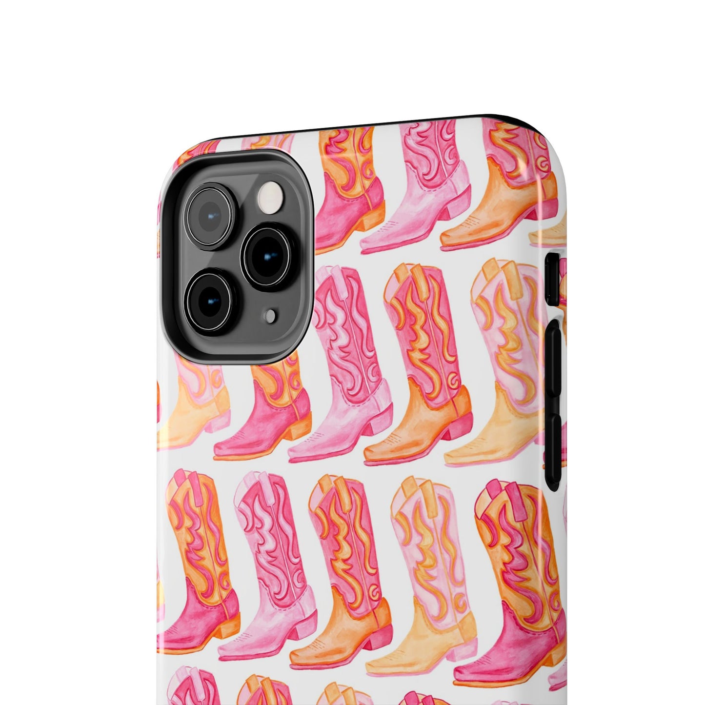 Rows of Hot Pink & Orange Cowboy Boots Tough Phone Cases | Various Models Available