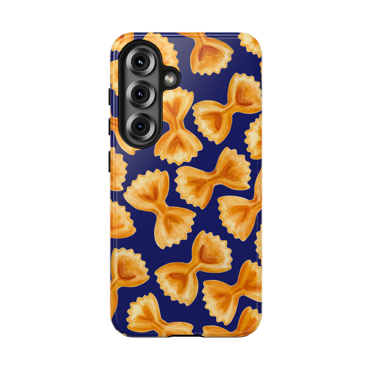 Copy of Copy of Tossed Farfalle Pasta Watercolor Illustrated Tough Phone Case | Various Models Samsung Galaxy S25