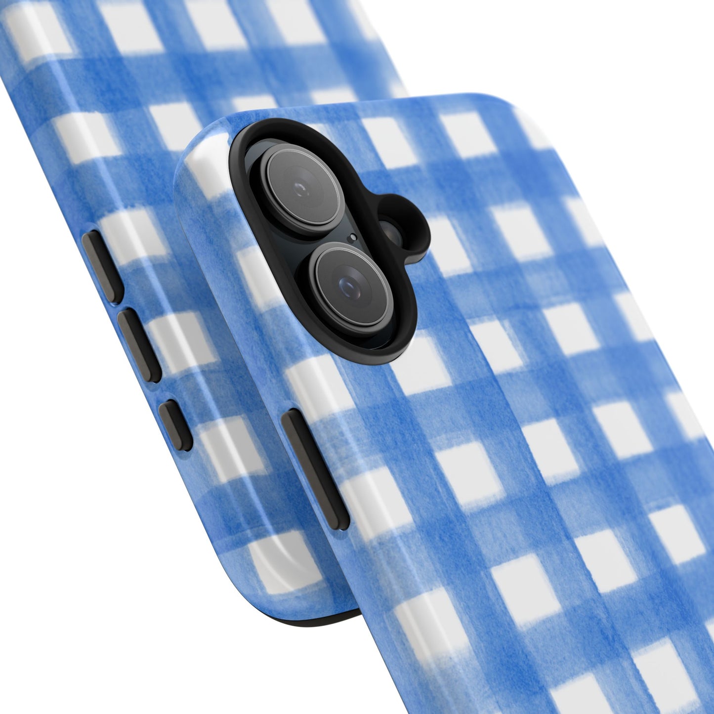 Blue Gingham Watercolor Preppy Tough Phone Case | Various models