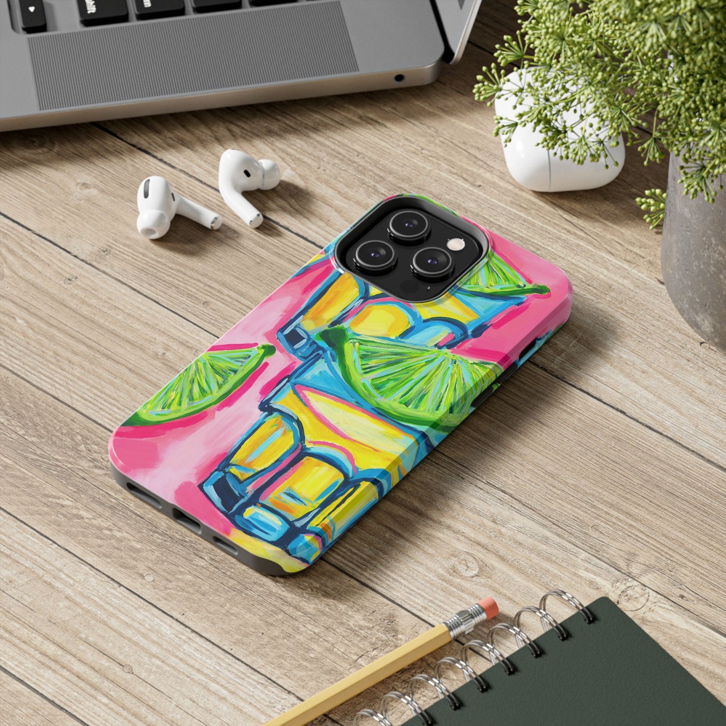 Pink Tequila Shot & Limes Acrylic Tough Phone Case | Various Models Available