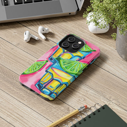Pink Tequila Shot & Limes Acrylic Tough Phone Case | Various Models Available