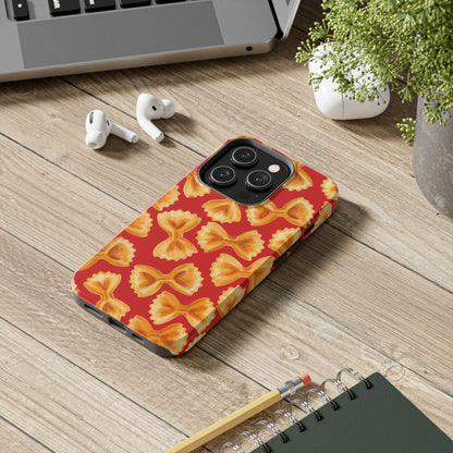 Copy of Tossed Farfalle Pasta Watercolor Illustrated Tough Phone Case | Various Models