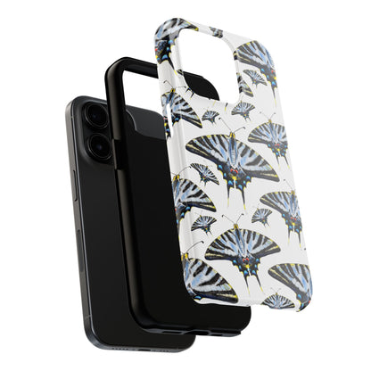 Light Blue Swallowtail Butterflies Watercolor Illustrated Pale Blue Tough Phone Case | Various Models