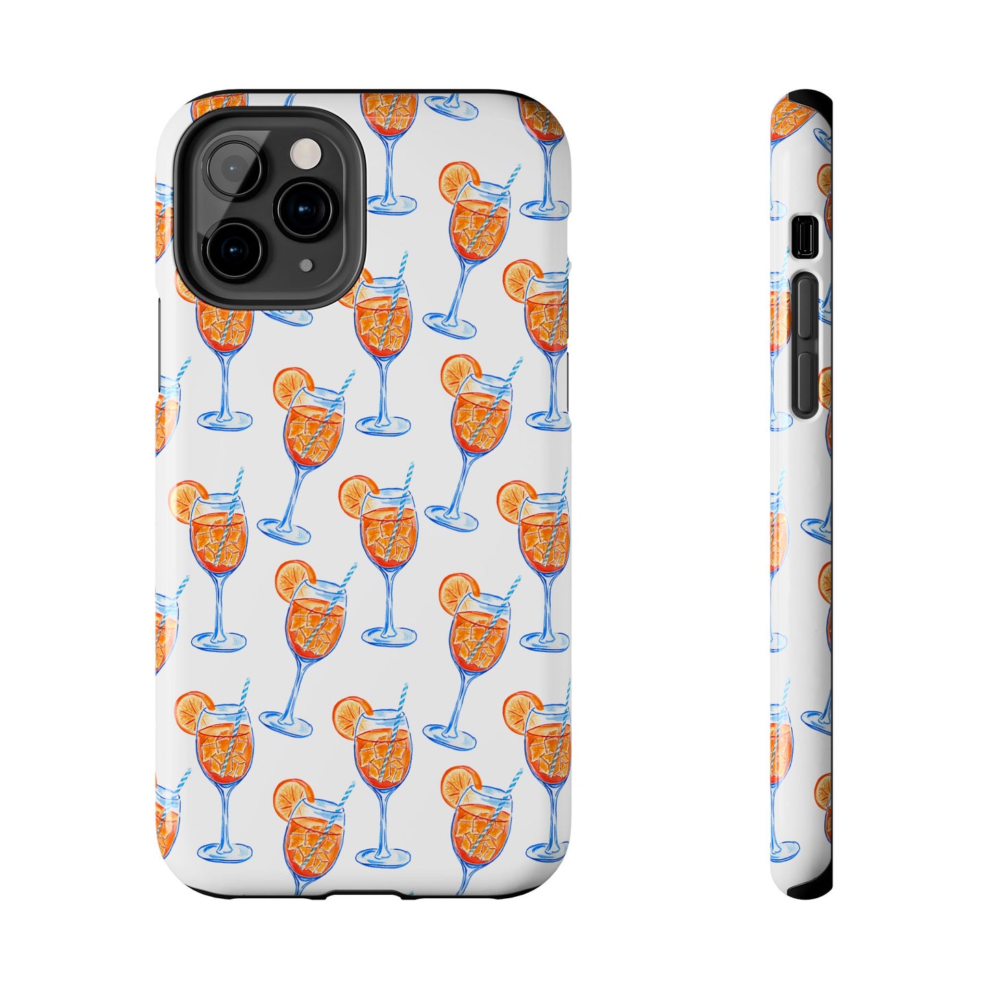 Aperol Spritz Watercolor Patterned Phone Case | Various Models iPhone 11 Pro
