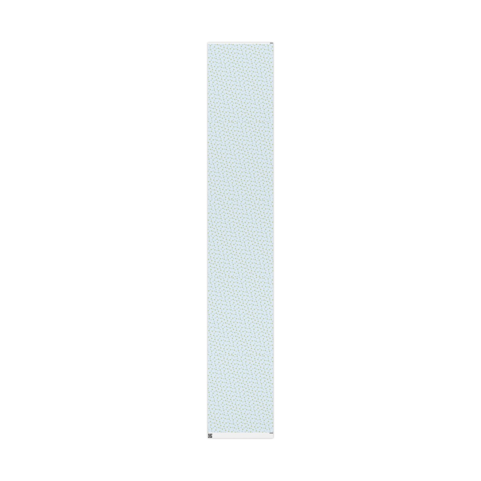 Gift Wrap| Mini Pale Blue Watercolor Martini Tossed Pattern | Matte or Glossy 30" x 180" Matte