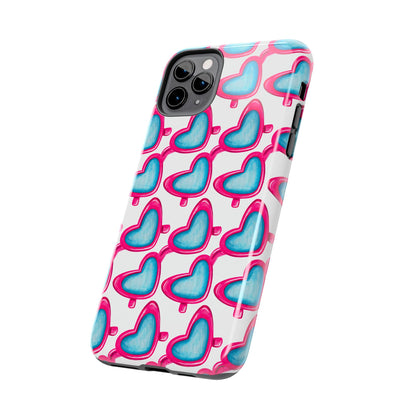 Pink Heart Shaped Sunglasses Watercolor Illustrated Tough Phone Case | Various Models