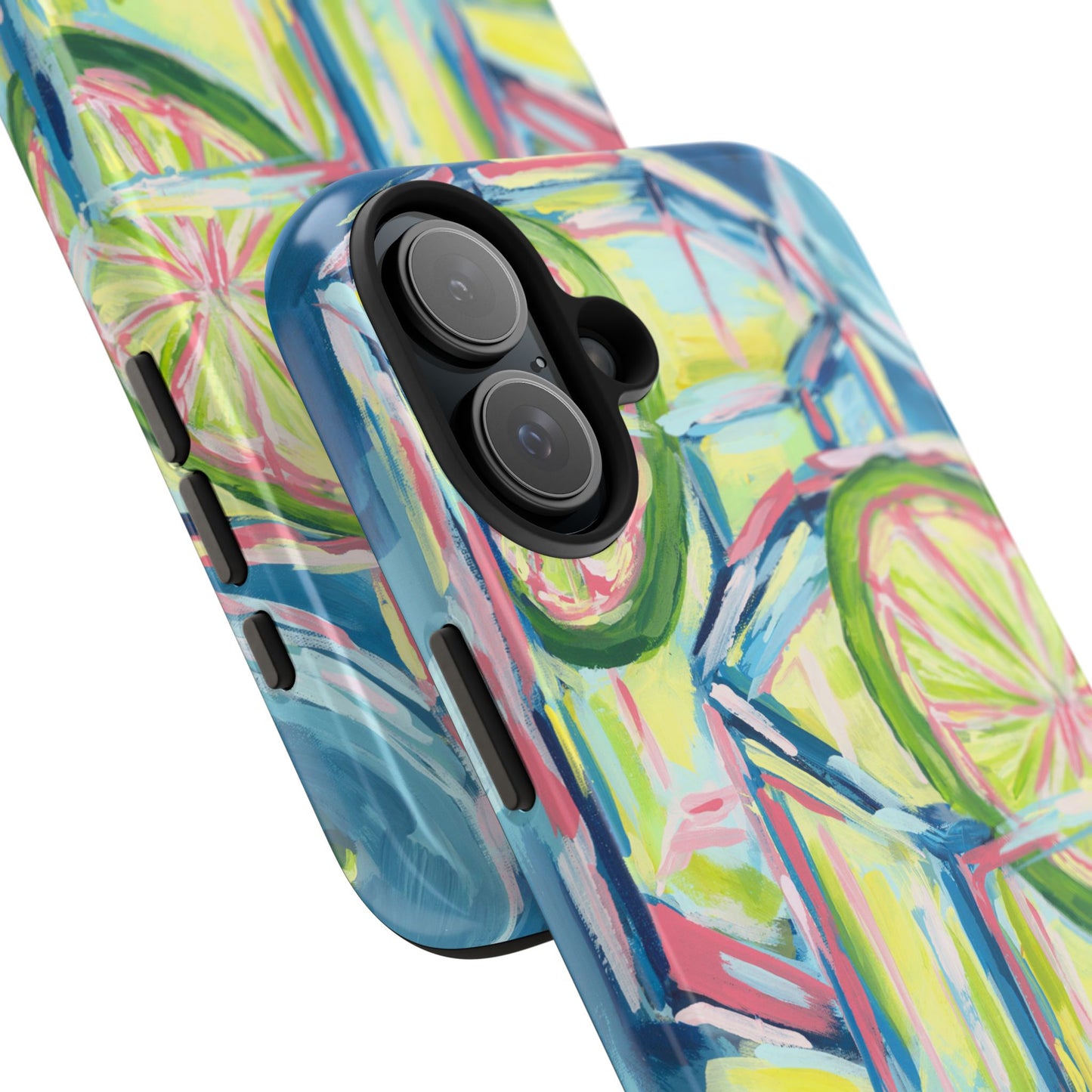 Pink Lime Green Yellow Margaritas Acrylic Tough Phone Case | Various Models Available