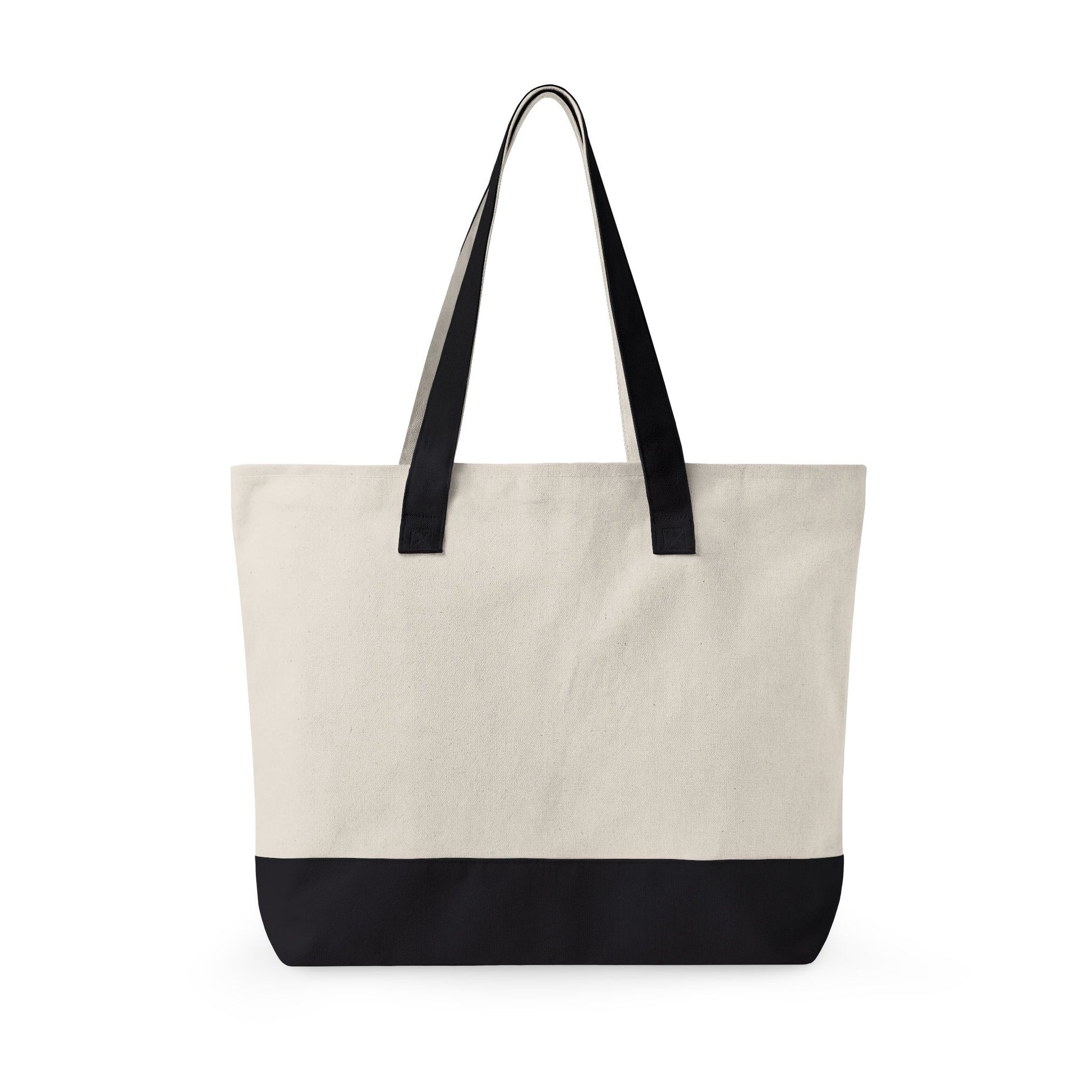 Blue & Green Martini Watercolor Trio Printed Zippered Canvas Tote 18" x 14" | Various Colors
