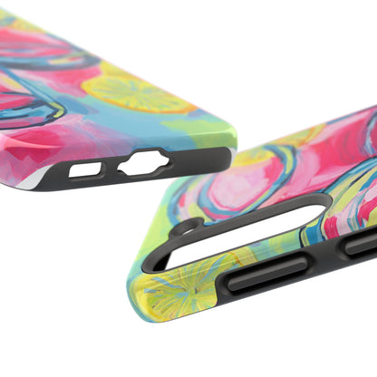 Pink Lemonade Abstract Acrylic Cocktails Tough Phone Case | Various Models Available